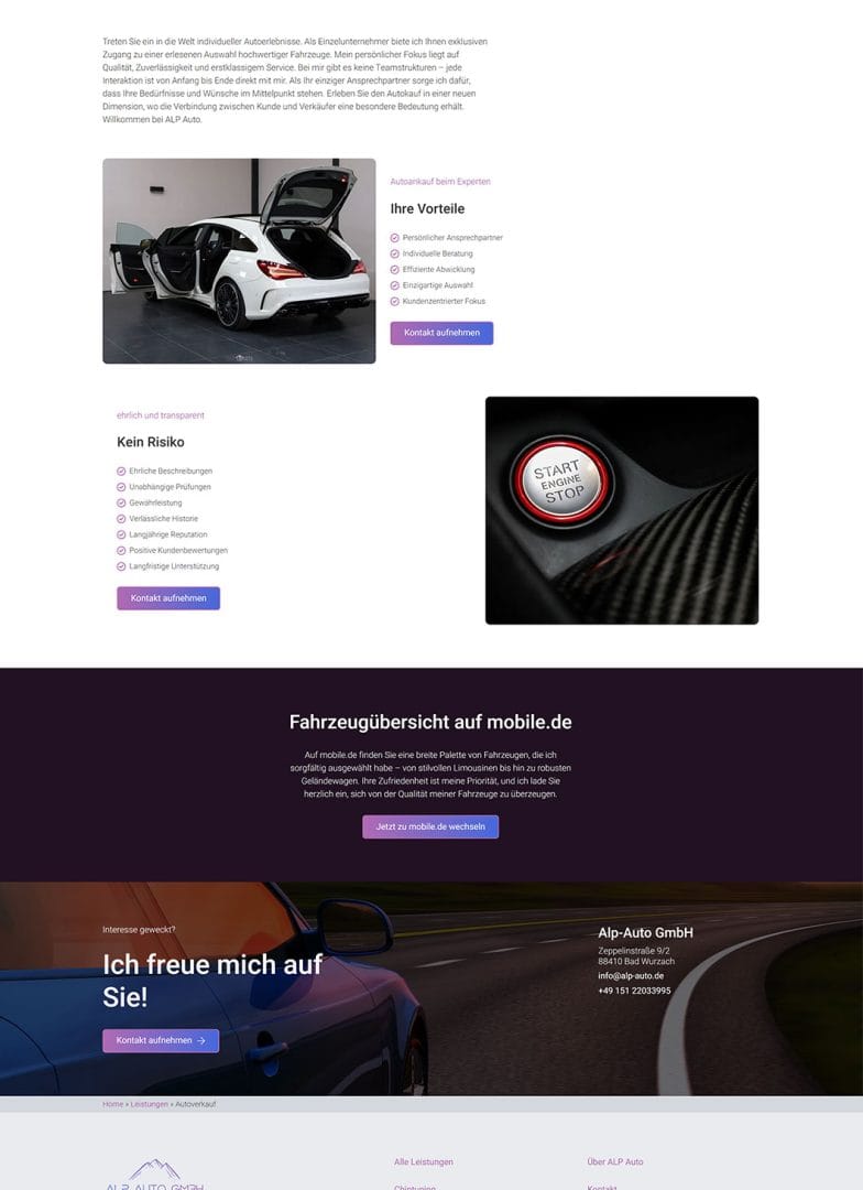 ALP Auto Vorteile & Risiko