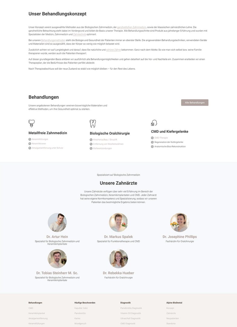 Alpine BioDental Behandlungskonzept