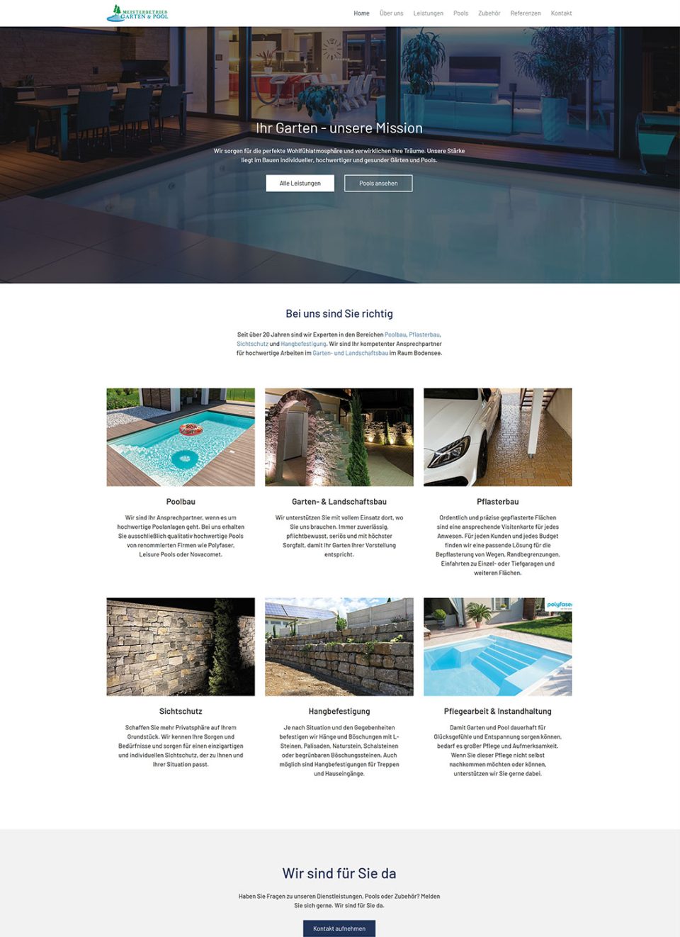 Garten & Pool Marco Gropper GmbH Leistungsangebot