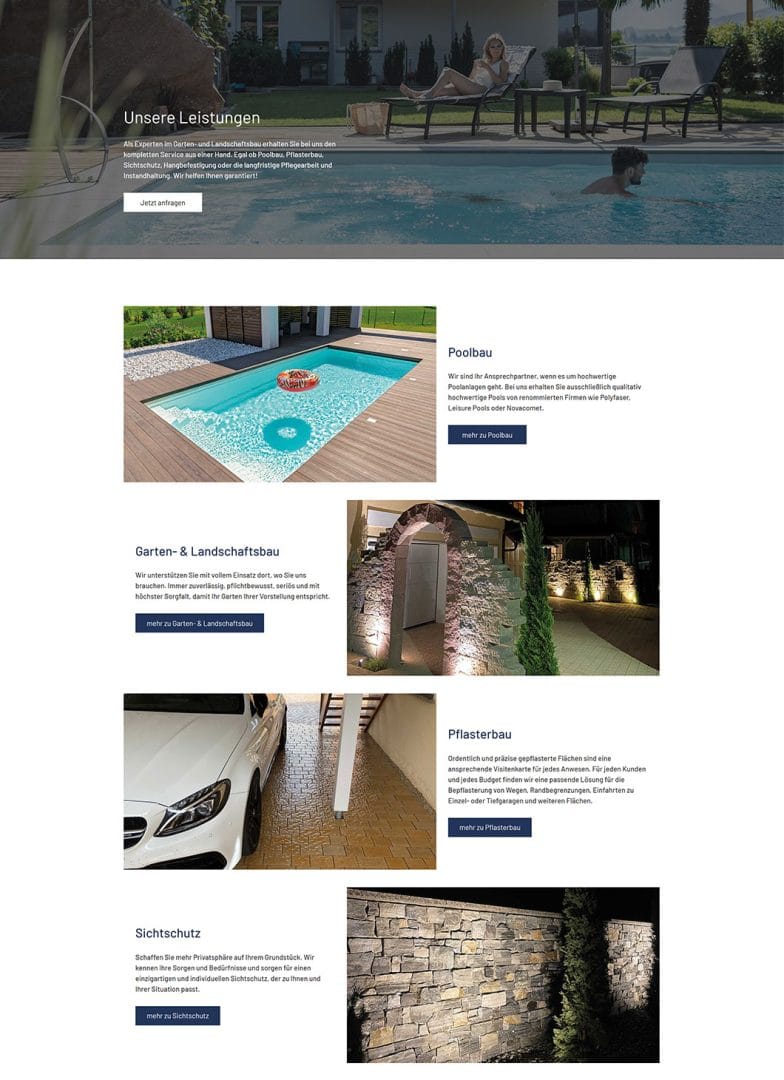 Garten & Pool Marco Gropper GmbH Leistungen